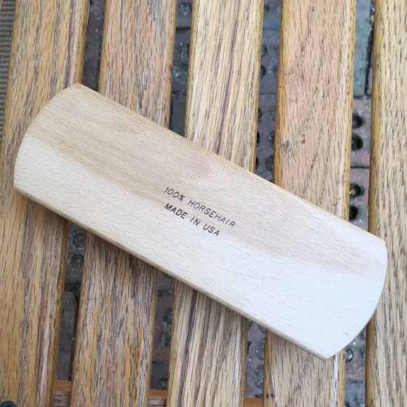 100% Horsehair Maple Shoe brush Made in USA 7” - Picture 2 of 9